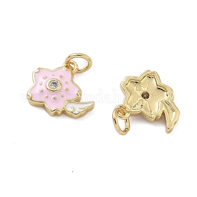 Латунные микро проложить кубического циркония подвески KK-P325-42G-1