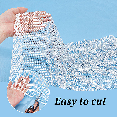 Сетчатая ткань со стразами&nbsp;SENE-WH0003-53-1