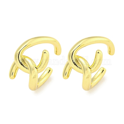 Серьги-манжеты из латуни EJEW-C104-053G-1