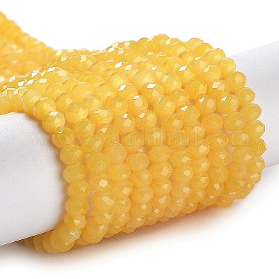 Запекание расписных стеклянных бусин с имитацией нефрита DGLA-A034-J4MM-A30-1