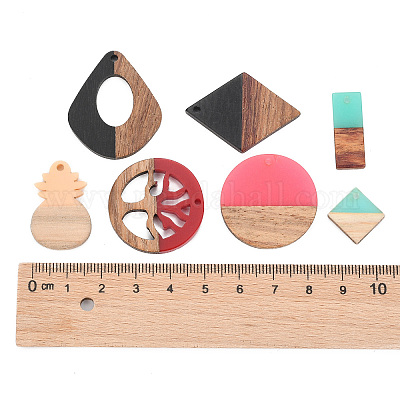 Подвески из смолы и ореха RESI-MSMC006-04-1