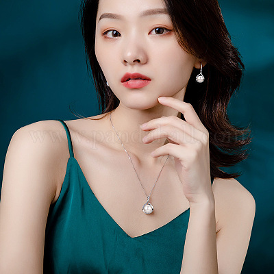 Ожерелья с подвеской-капелькой из натурального пресноводного жемчуга WG6E8E0-01-1