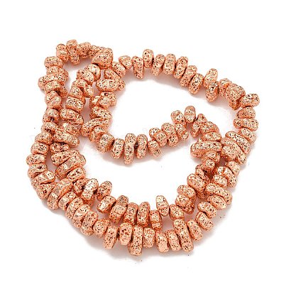 Гальванические бусины из натуральной лавы G-I360-U01-03-1