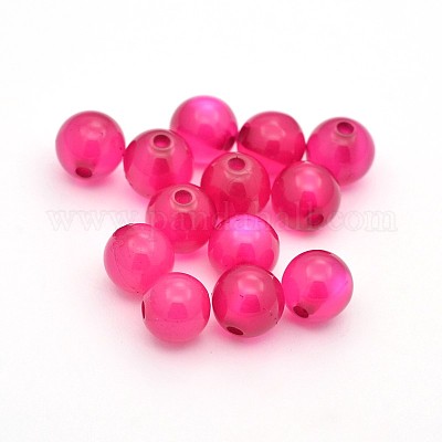 Имитация кошачий глаз смола круглые бусины RESI-M007-6mm-12-1