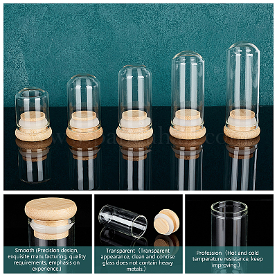 10 шт. 5-х стилистическая прозрачная стеклянная бутылка AJEW-PH0011-40-1