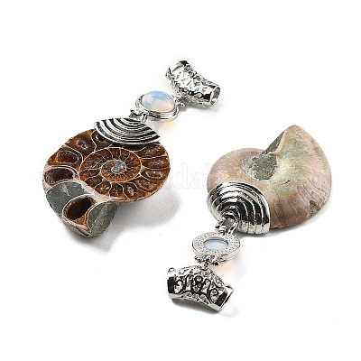 Подвески в виде улитки из синтетического опалита G-F062-07-1