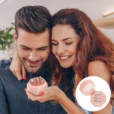 Бархат кольца коробки VBOX-WH0013-01B-1