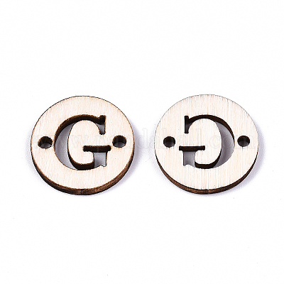 Необработанные соединители звеньев из натурального тополя WOOD-S045-140A-01G-1