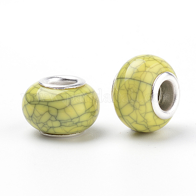 Европейские бусины из искусственной бирюзы из смолы OPDL-Q132-09-1