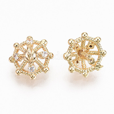 Латунные микропрозрачные кубические циркониевые подвески на колышки KK-N231-210-NF-1