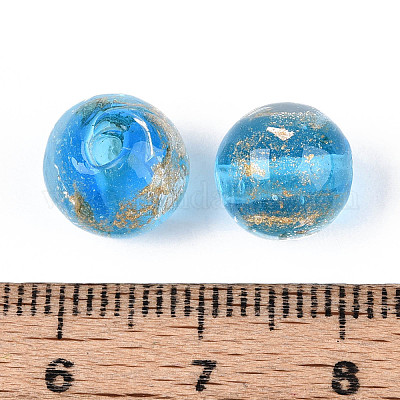 Ручной работы золотые и серебряные шарики фольги стекла FOIL-N030-03A-01D-1