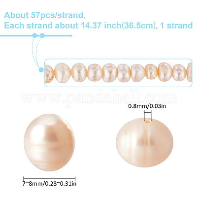 1 нить бусин из натурального культивированного пресноводного жемчуга PEAR-SC0001-12-1