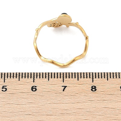 Открытые манжетные кольца из нержавеющей стали 304 RJEW-Z078-05G-1