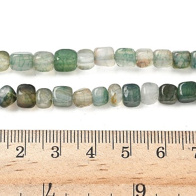 Нити бусин из натурального агата с прожилками дракона (окрашенные и нагретые) G-G177-E11-03-1