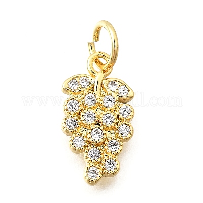 Латунные микро проложить кубического циркония подвески KK-F896-03D-G-1