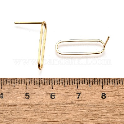 Латунь серьги X-KK-T038-484B-1