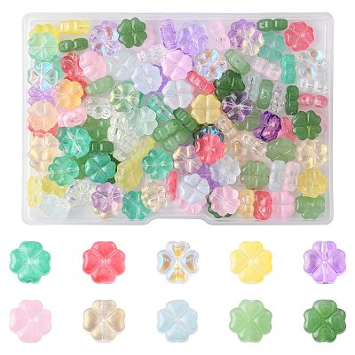 120шт 10 стиля прозрачные стеклянные бусины GLAA-FS0002-47-1