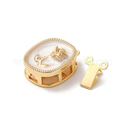 Покрытие стойки латунь микро паве прозрачный кубический цирконий застежки коробки KK-E084-15G-1