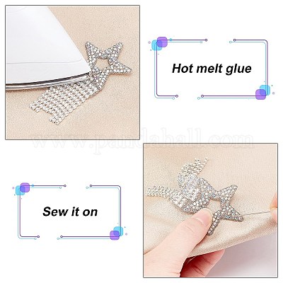 Wholesale FINGERINSPIRE 4pcs Star Pattern Clothes Rhinestone Patches with  Tassel Iron on/Sew DIY Rhinestone Star Applique with Chains Tassel Repair  Patch for Clothes Pants Hats Bags Clothing Embellishment 