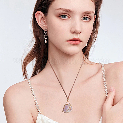 6 шт. 3 стиля ожерелья с держателем кристаллов MAK-SC0001-41G-1