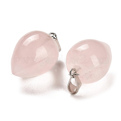 Природного розового кварца подвески G-M424-02P-05-1
