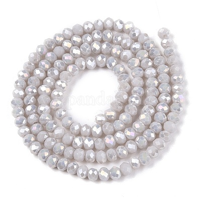 Стеклянные бусины с гальваническим покрытием  EGLA-A044-P2mm-B19-1