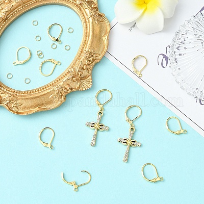 Латунная фурнитура Leverback для серег KK-YW0002-46-1