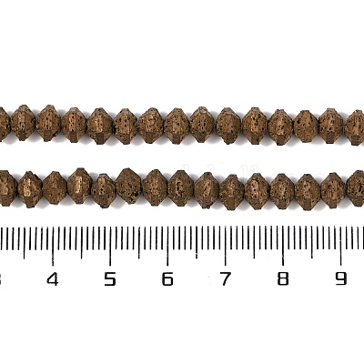 Гальванические бусины из натуральной лавы G-A234-F02-01B-1