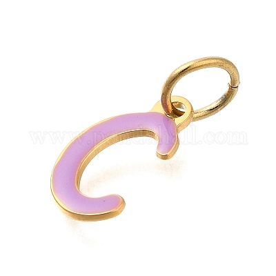 Ионное покрытие(ip) 304 нержавеющая сталь эмаль алфавит подвески STAS-F308-02G-C-1