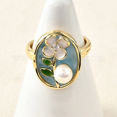 Манжеты из латуни с эмалью RJEW-K291-03G-01-1