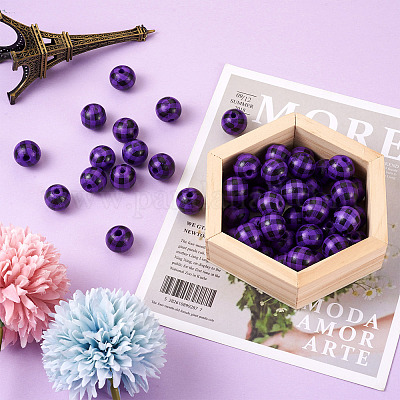 Натуральные деревянные бусы WOOD-TAC0010-05N-1