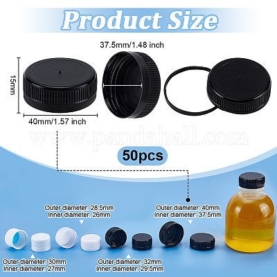 ペットボトルキャップ ねじ込み式のびんのふた コラム ブラック