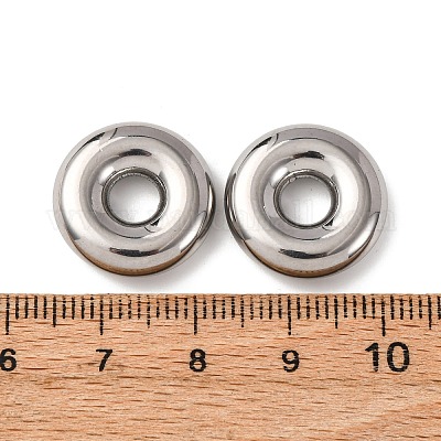 Европейские бусины из нержавеющей стали 304 STAS-D383-01B-P-1