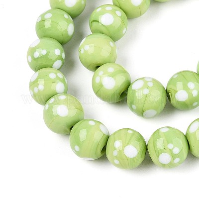 Бусы лэмпворк ручной работы LAMP-N028-21H-1