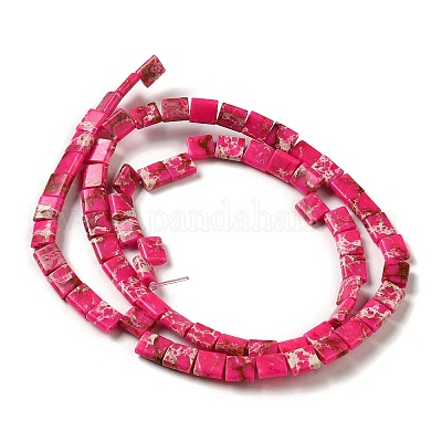 Brins de perles de jaspe impérial synthétiques&nbsp;G-F762-A06-01-1