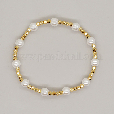 Set Di Bracciali Elasticizzati Con Perline Oro – Placcato 14K, Ipoallergenici, Impilabili E Regolabili – Moda Donna