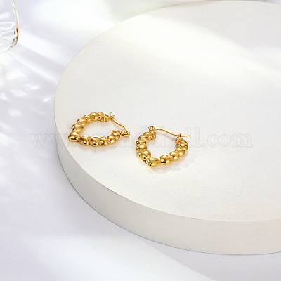 Серьги-кольца из нержавеющей стали 304 PC3613-02-1