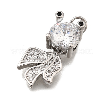 Латунные микро проложить кубического циркония подвески KK-Z125-07P-1