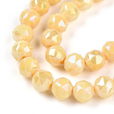 Антикоррозийные гальванические стеклянные бусины GLAA-N010-8mm-06-1