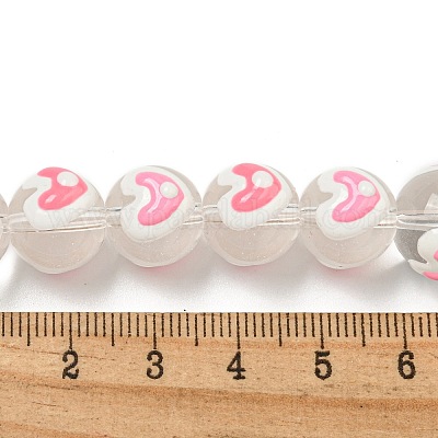 Прозрачное стекло с эмалевыми бусинами GLAA-N0028-04B-1