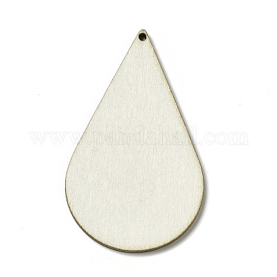 Большие подвески из осины с принтом на тему американского флага WOOD-G014-12-1