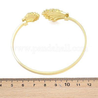Браслеты-манжеты из латуни с морскими организмами для женщин BJEW-D368-03H-G-1