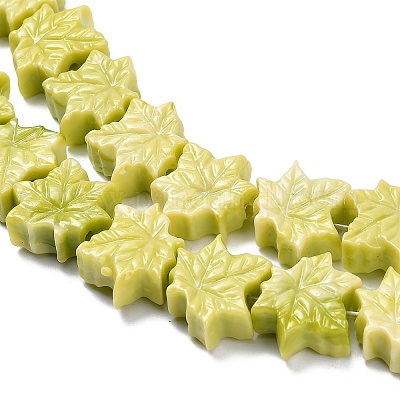 Резные бусины из синтетического коралла&nbsp;BSHE-H114-02A-1