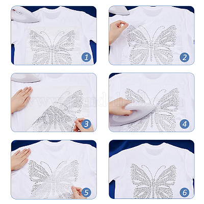 4 шт. 4 цвета бабочка блестящие стразы горячей фиксации DIY-FH0007-36-1