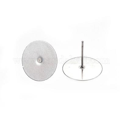 Фурнитура для сережек-гвоздиков из нержавеющей стали марки 304 STAS-D448-088P-14mm-1