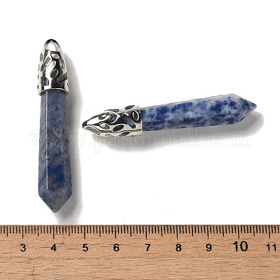 Большие подвески из натурального синего пятна с яшмой G-Z055-01P-07-1