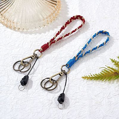 Брелок на запястье в стиле бохо макраме KEYC-SW00004-07-1