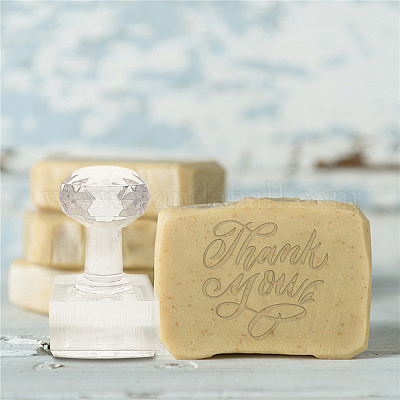 Shop CRASPIRE Acrylic Soap Stamp Thank You Handmade Soap Stamp