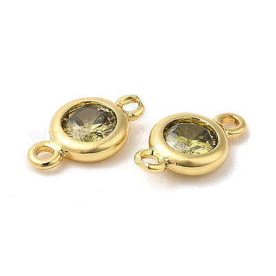 Шармы-соединители из латуни с паве из кубического циркония KK-TAC0015-01G-05-1