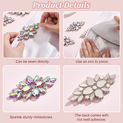 4 шт. стеклянных кабошонов (с обратной стороны термоклей) GGLA-FG0001-04-1